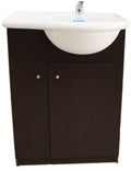 Mueble Vanitory Piso Avignon 65cm Wengue Puerta Lisa