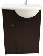 Mueble Vanitory Piso Avignon 65cm Wengue Puerta Lisa