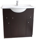 Mueble Vanitory Piso Limoges 80cm Wengue Puerta Lisa