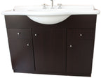 Mueble Vanitory Piso Limoges 100cm Wengue Puerta Lisa