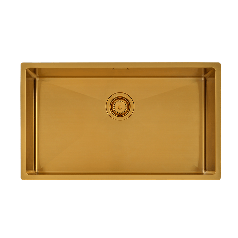 Cubeta Cocina Rectangular Simple Quadrum 94000/303 74x44x20.5 Gold