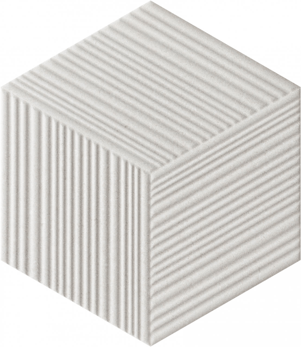 Revestimiento 18x20.8 Khali Hex Plisse Off White MA 0.98mt Piscina