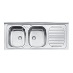 Lavaplatos Apoyo Doble Inox 93446/600 120x50x15 Esc Izquierda