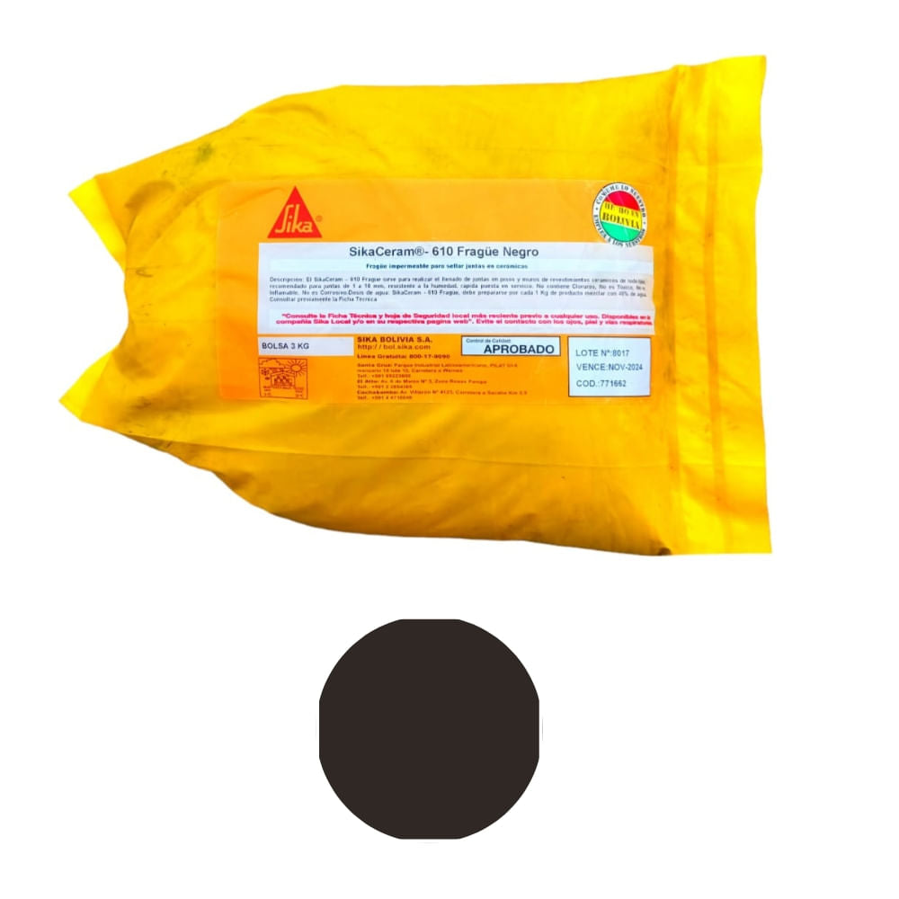 Pastina Sika Sikaceram-610 Frague Negro 1kg