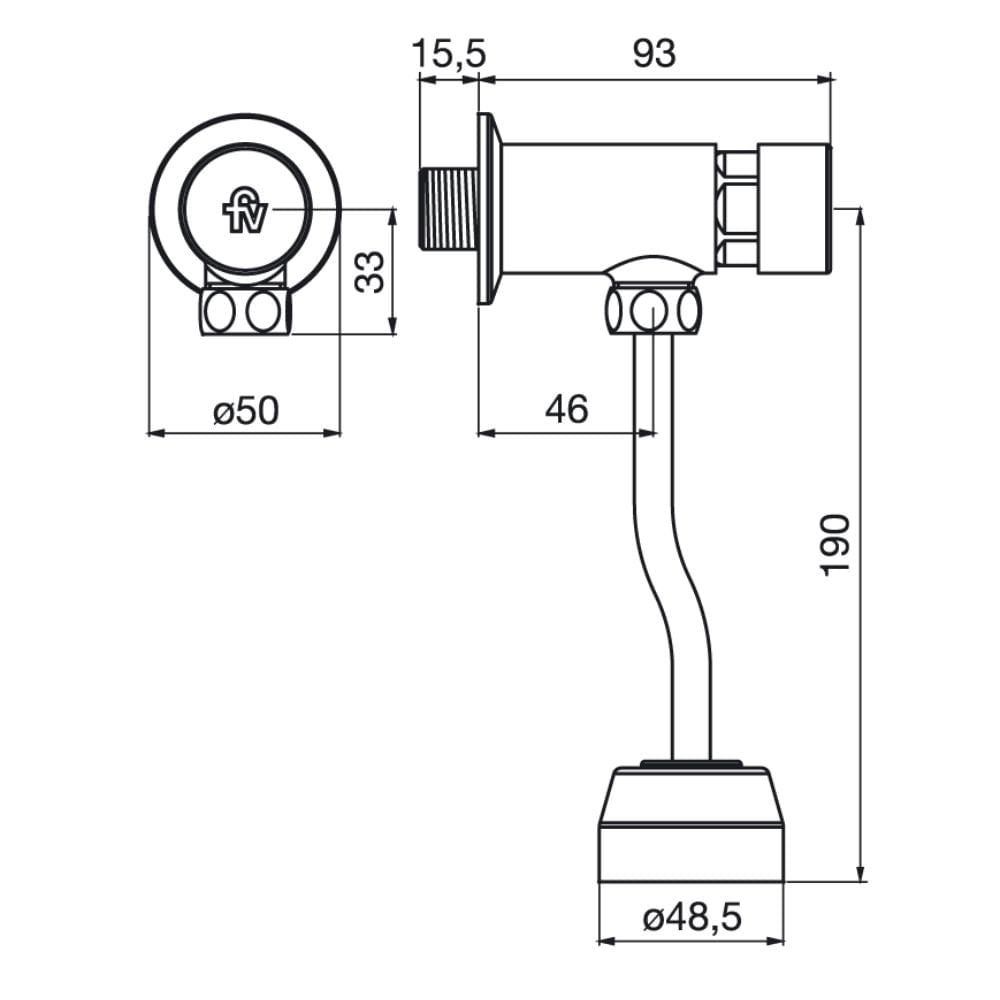 Llave de Paso Mingitorio Pressmatic FV 362.01CR