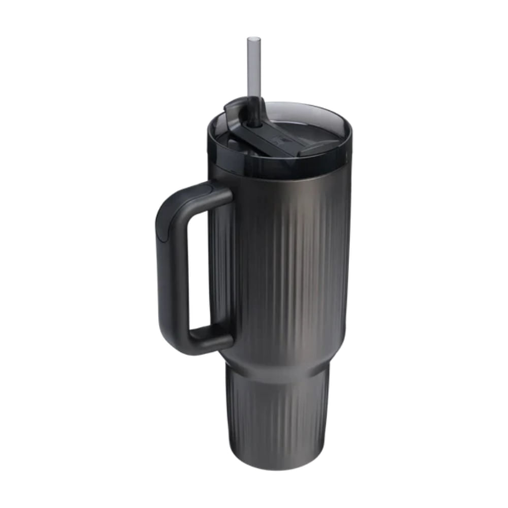 Quencher 2.0 1.18Lt - 40oz Txture Tumb Fluted Black Gloss