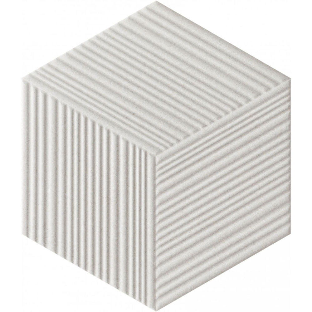 Revestimiento 18x20.8 Khali Hex Plisse Off White MA 0.98mt Piscina