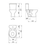 Inodoro Ferrum Andina Blanco Boton Simple con Asiento TSPX