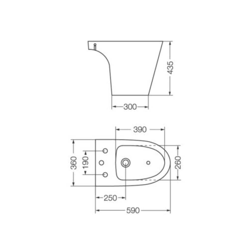 Bidet Ferrum Marina Blanco BHA3J