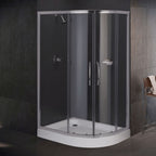 Cabina Ducha Ferrum NB2QZ C 120x90x185 Semicircular 2 puerta Transparente Derecho