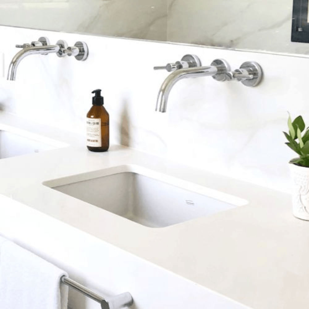 Lavatorio Encastrar Bajo Mesada Rectangular LFNF Blanco