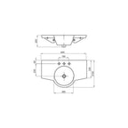 Lavatorio Mesada Marina LH83J 85cm Blanco