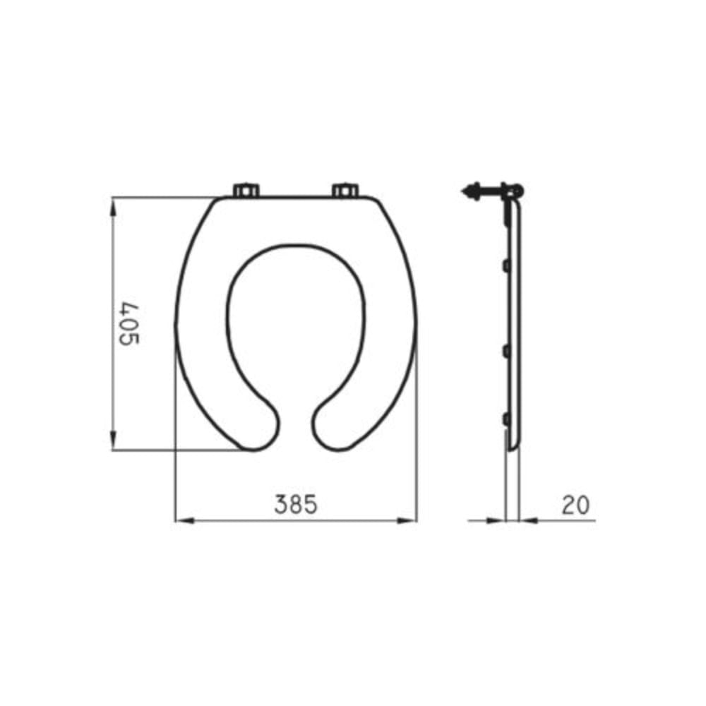 Tapa Asiento Discapacitados Blanco Ferrum TTE4 p/IETJ