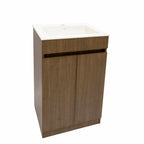 Vanitory de Piso Symi 51cm 1H Blanco Mueble color Tabac