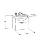 Vanitory Ferrum Venecia 48cm 3H Blanco VNC-JG-403-BM Mueble Blanco Colgar