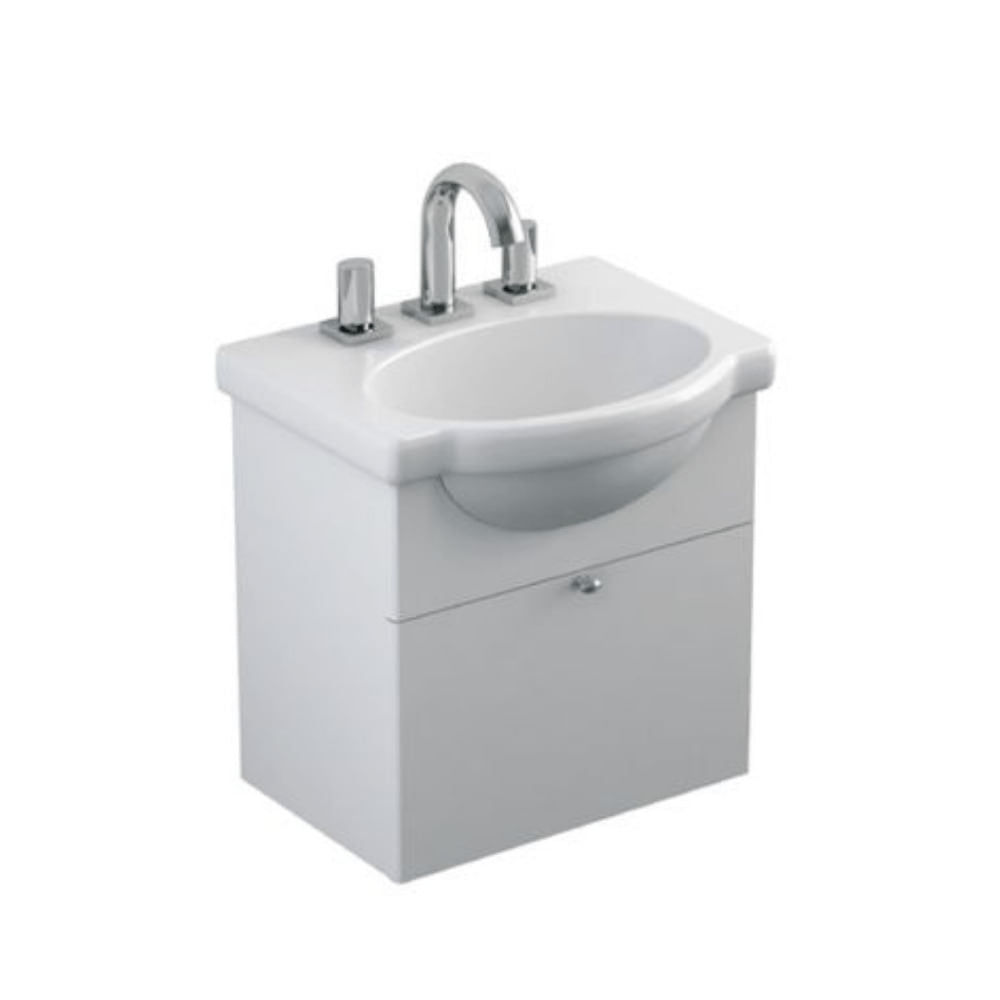 Vanitory Ferrum Venecia 48cm 3H Blanco VNC-JG-403-BM Mueble Blanco Colgar