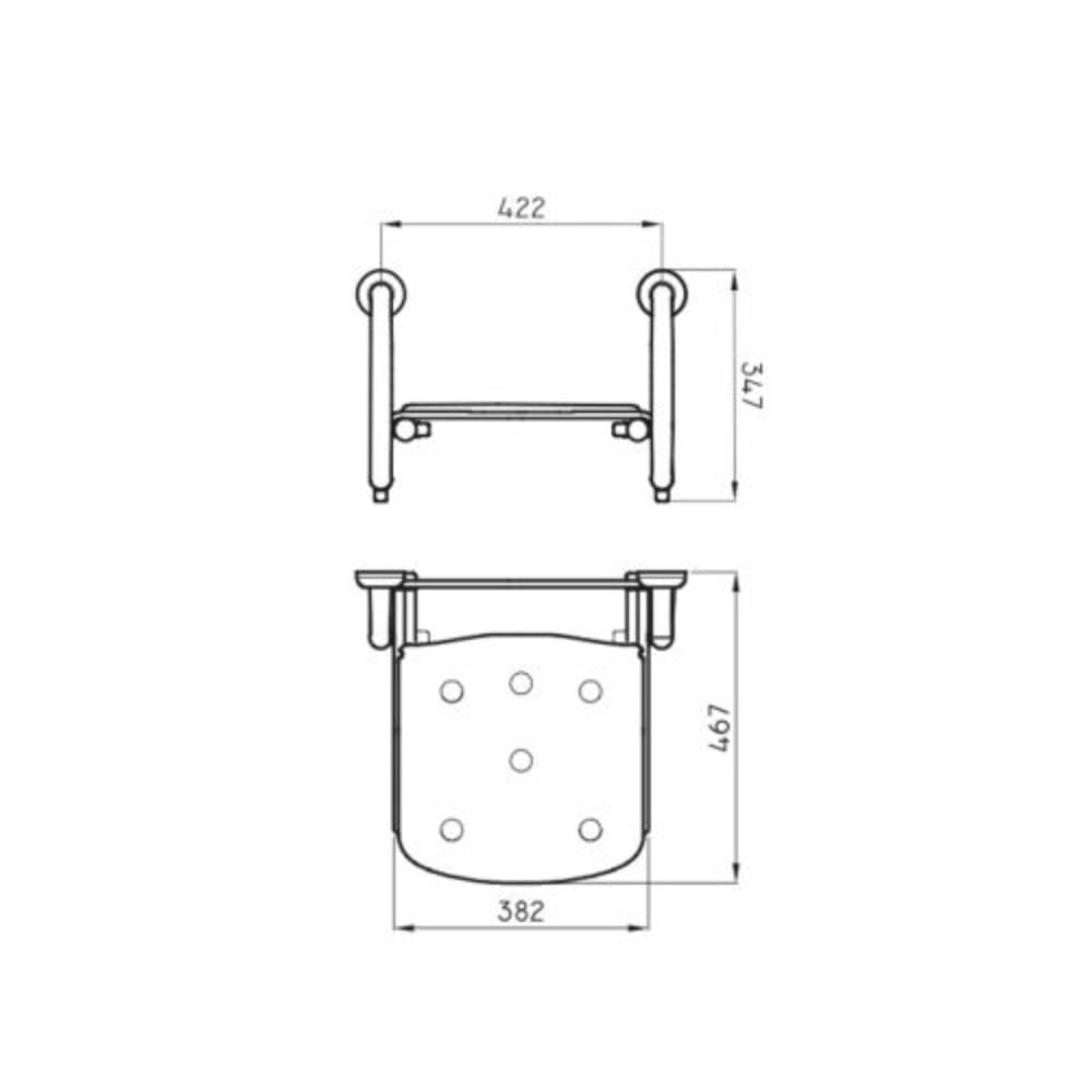 Silla Rebatible para Ducha Ferrum VTES Blanco
