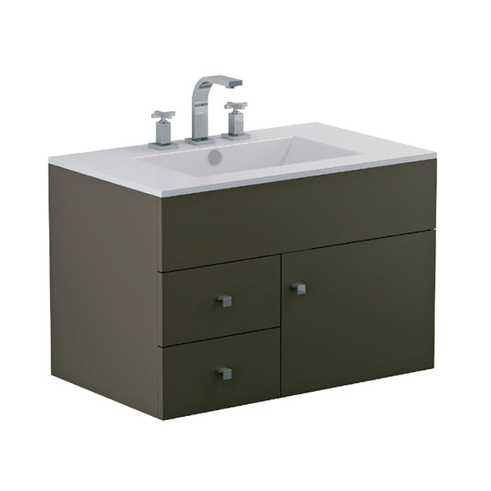 Mueble Vanitory Ferrum Cadria X7XD Colgante 75x46cm Blanco