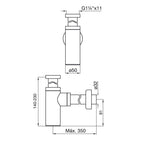Sifon Lavatorio Metalico FV 0242.01CR