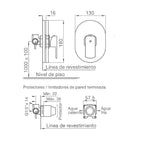 Mezcladora Monocomando FV Abelia B8/108 Ducha sin ducha