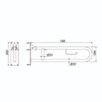 Barra de Apoyo Rebatible 80cm FV G6/740