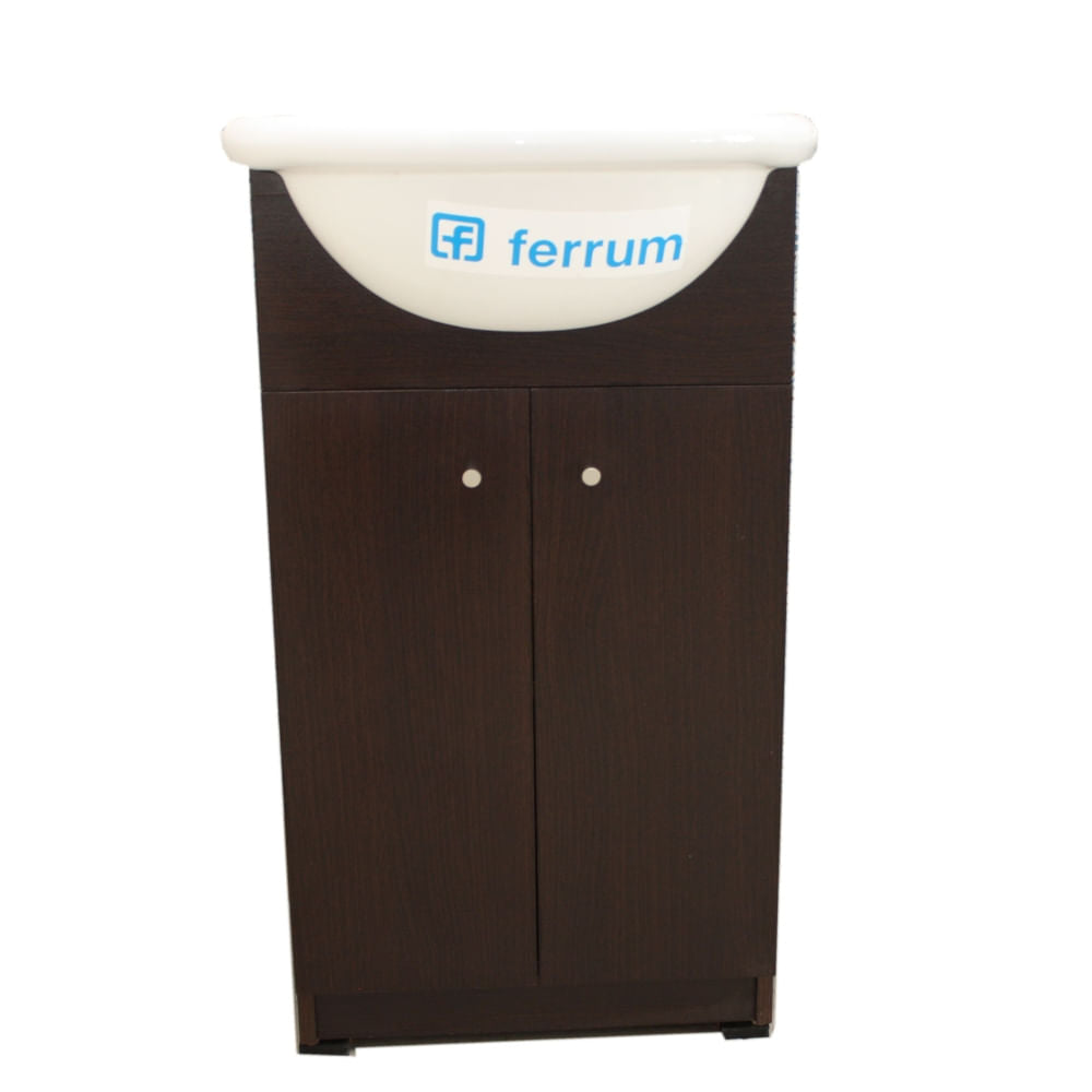 Mueble Vanitory Piso Avignon 50cm Wengue Puerta Lisa