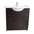 Mueble Vanitory Piso Limoges 80cm Wengue Puerta Lisa