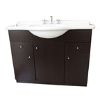 Mueble Vanitory Piso Limoges 100cm Wengue Puerta Lisa