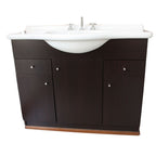 Mueble Vanitory Piso Limoges 100cm Wengue Puerta Lisa