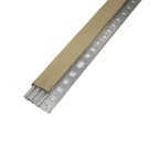 Nariz de Escalon Aluminio 35mm Nefusac Rodo Paso con Tapa PVC Marmol de 2.40mt