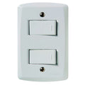 Placa Electrica Tramontina Lux2 Blanco 57145/040 2 Interruptor 10A