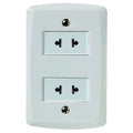 Placa Electrica Tramontina Lux2 Blanco 57145/043 2 Enchufe 2P Universal 15A