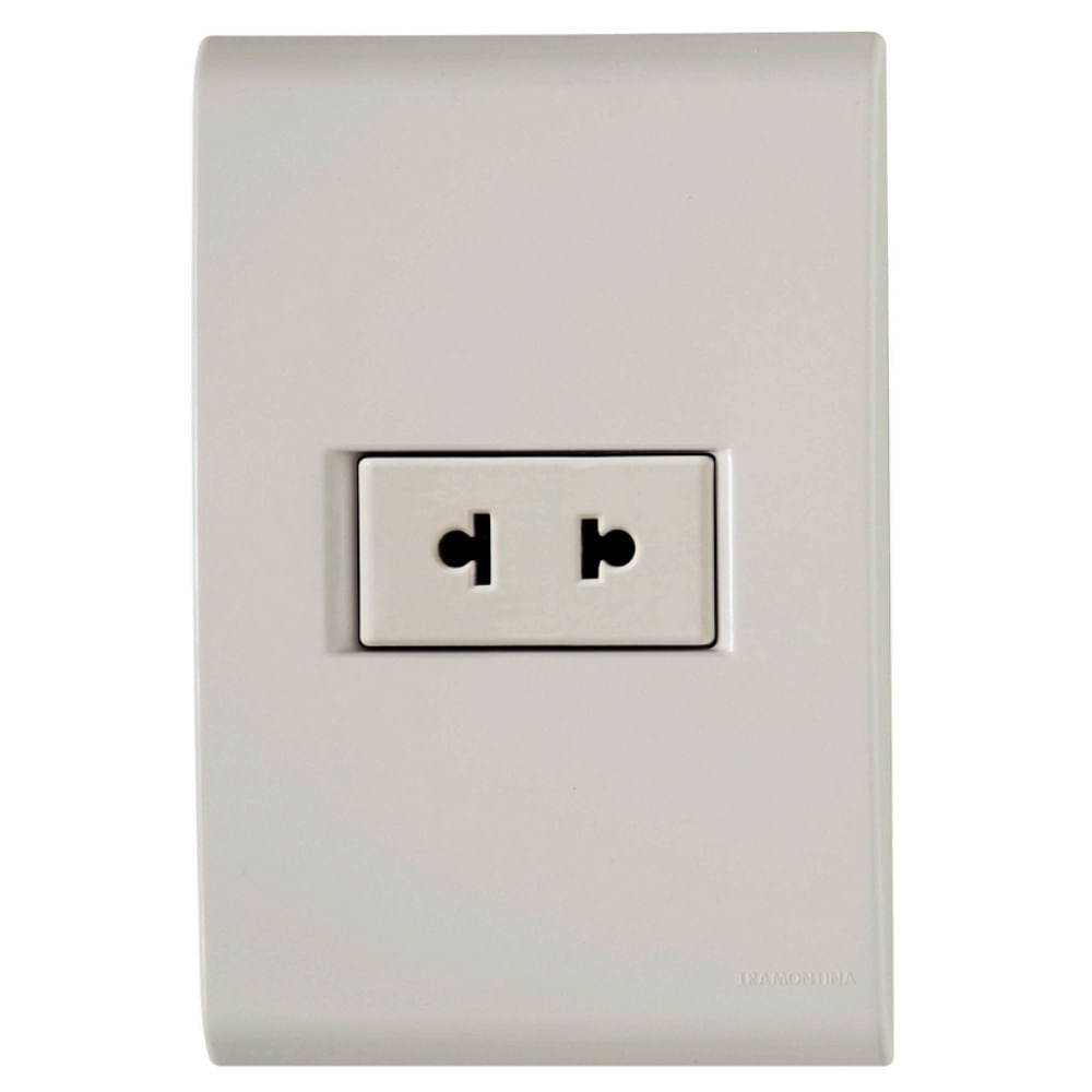Placa Electrica Tramontina Liz Blanco 57170/014 1 Enchufe 2P Universal 15A