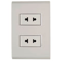 Placa Electrica Tramontina Liz Blanco 57170/043 2 Enchufe 2P Universal 15A