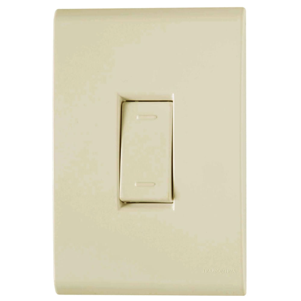 Placa Electrica Tramontina Liz Beige 57171/001 1 Interruptor 10A