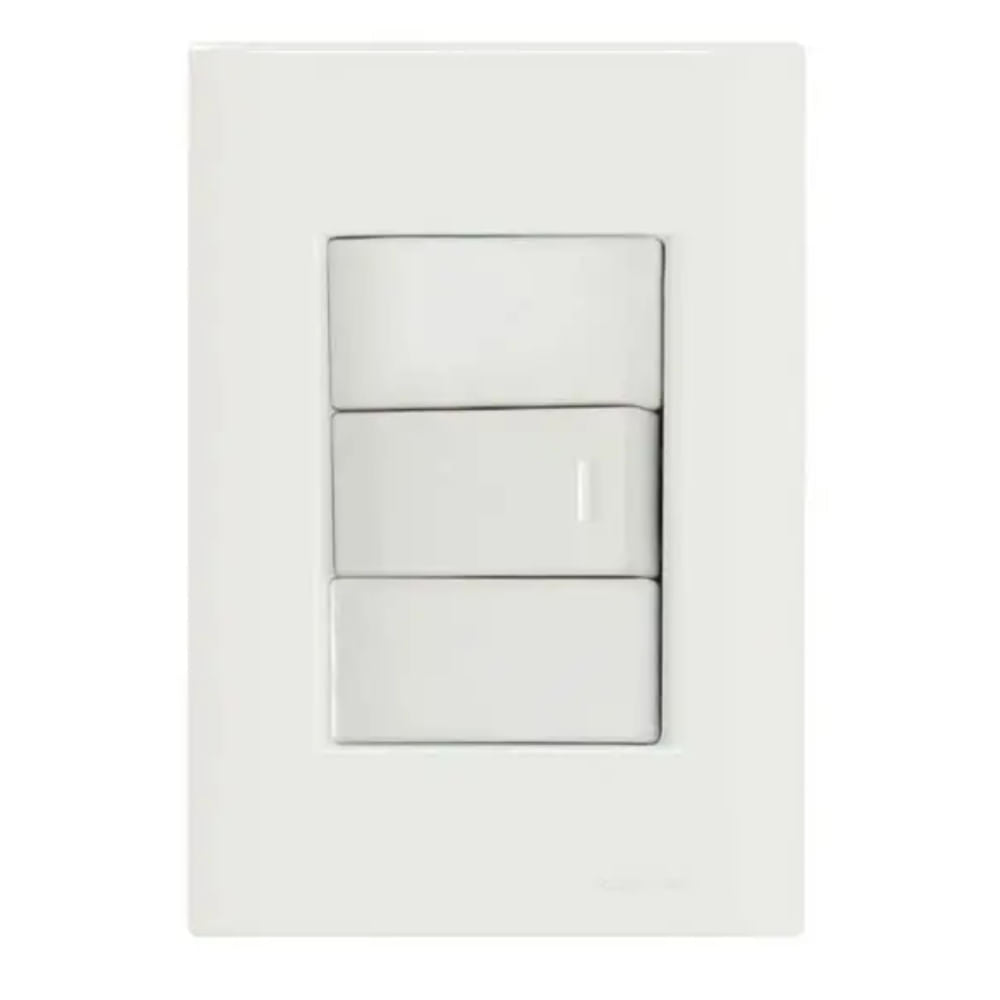Placa Electrica Tramontina Giz Blanco 57230/001 1 Interruptor 10A