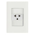 Placa Electrica Tramontina Giz Blanco 57230/011 1 Enchufe 2P+T Universal 15A