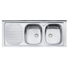 Lavaplatos Apoyo Doble Inox 93445/600 120x50x15 Esc Derecha