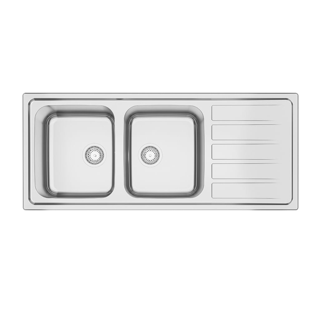 Lavaplatos Encastre Doble Inox 93816/603 116x50x20 Reversible