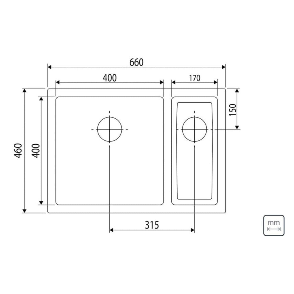 Lavaplatos Encastre Doble Inox 94008/143 66x46x20.5