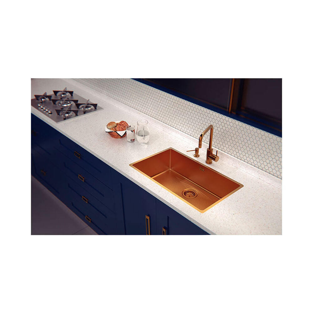 Mezcladora Mesada Monocomando Tramontina Angolare 94520/312 Gold