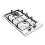 Placa Coccion Inox Gas 2 Quemador 94700/224 30x50