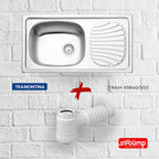 Lavaplatos Encastre Simple Inox 93840/500 78x50 con sifon