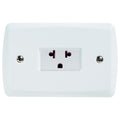 Placa Electrica Tramontina Lux2 Blanco Vertical 1 Enchufe 2P+T Universal 15A