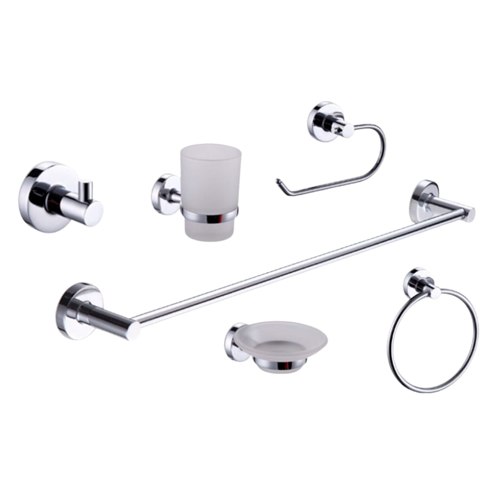 Accesorios Baño Peirano 12006 CR Juego 6 Pzas