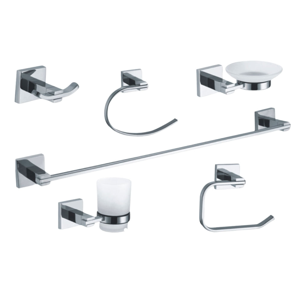 Accesorios Baño Peirano 11006 CR Juego 6 Pzas