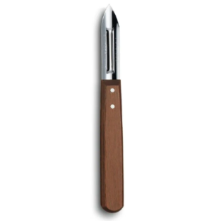 Pelador Fijo Doble Filo Mango de Madera