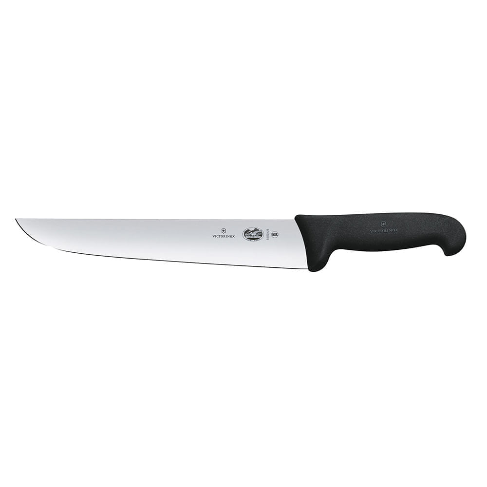 Cuchillo Carnicero Fibrox color Negro. Hoja 26 cm.