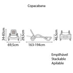 Reposera Tramontina Copacabana 92257/010 Blanco