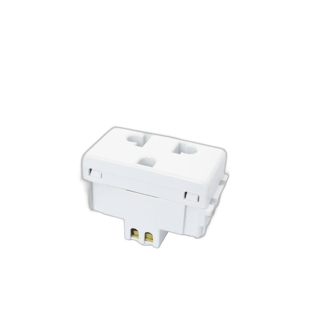 Modulo Tramontina 57115/028 Blanco Tomacorriente Triple 15amp
